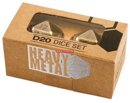 Ultra PRO Dice "W20 Heavy Metal - metal/zinc-antique" (2)