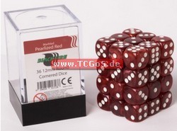 Blackfire Dice "W6 Set - marbled pearlized red - 12mm" (36)